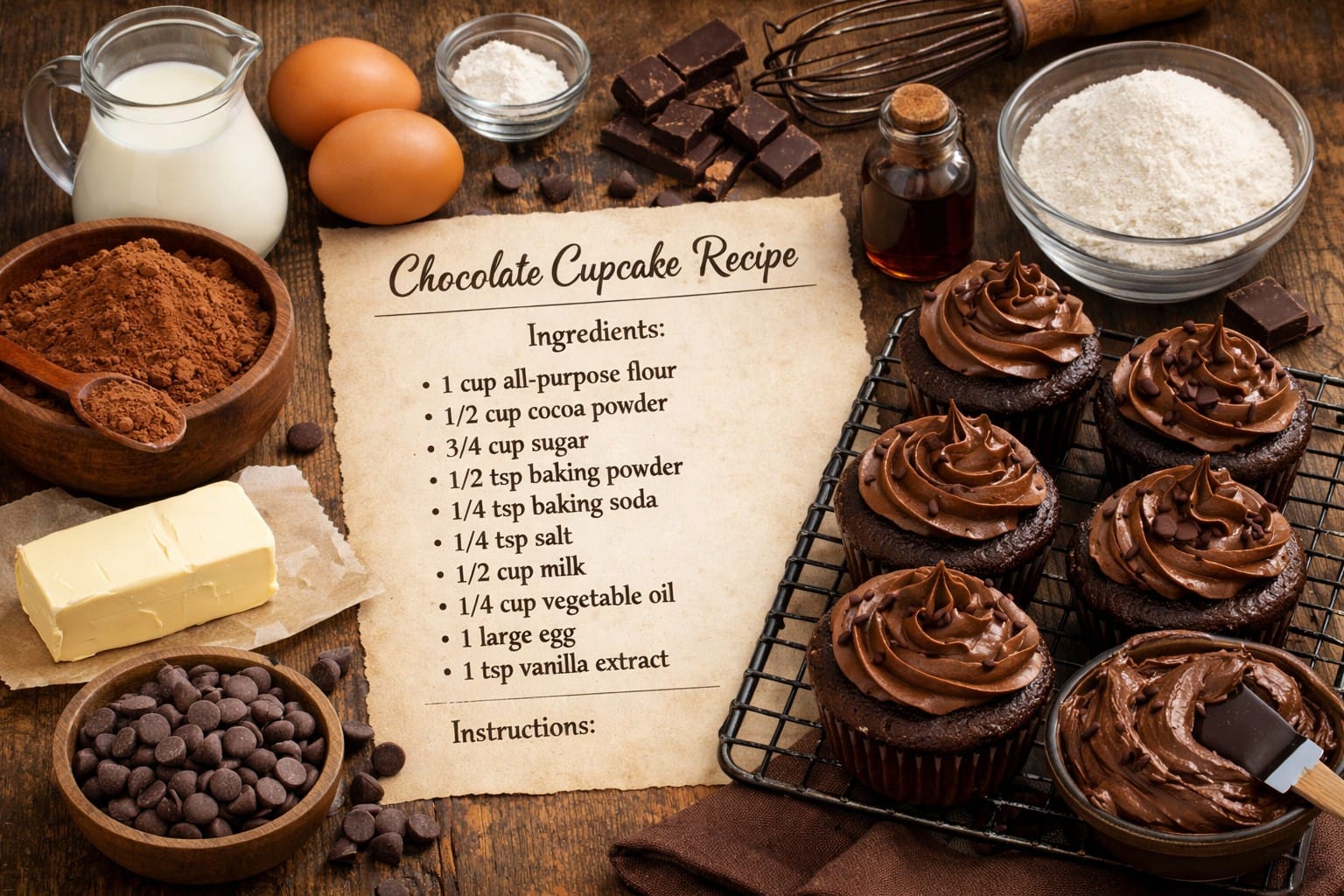 Chocolate Cupcake Recipe That’s Rich, Moist, and Easy to Make
