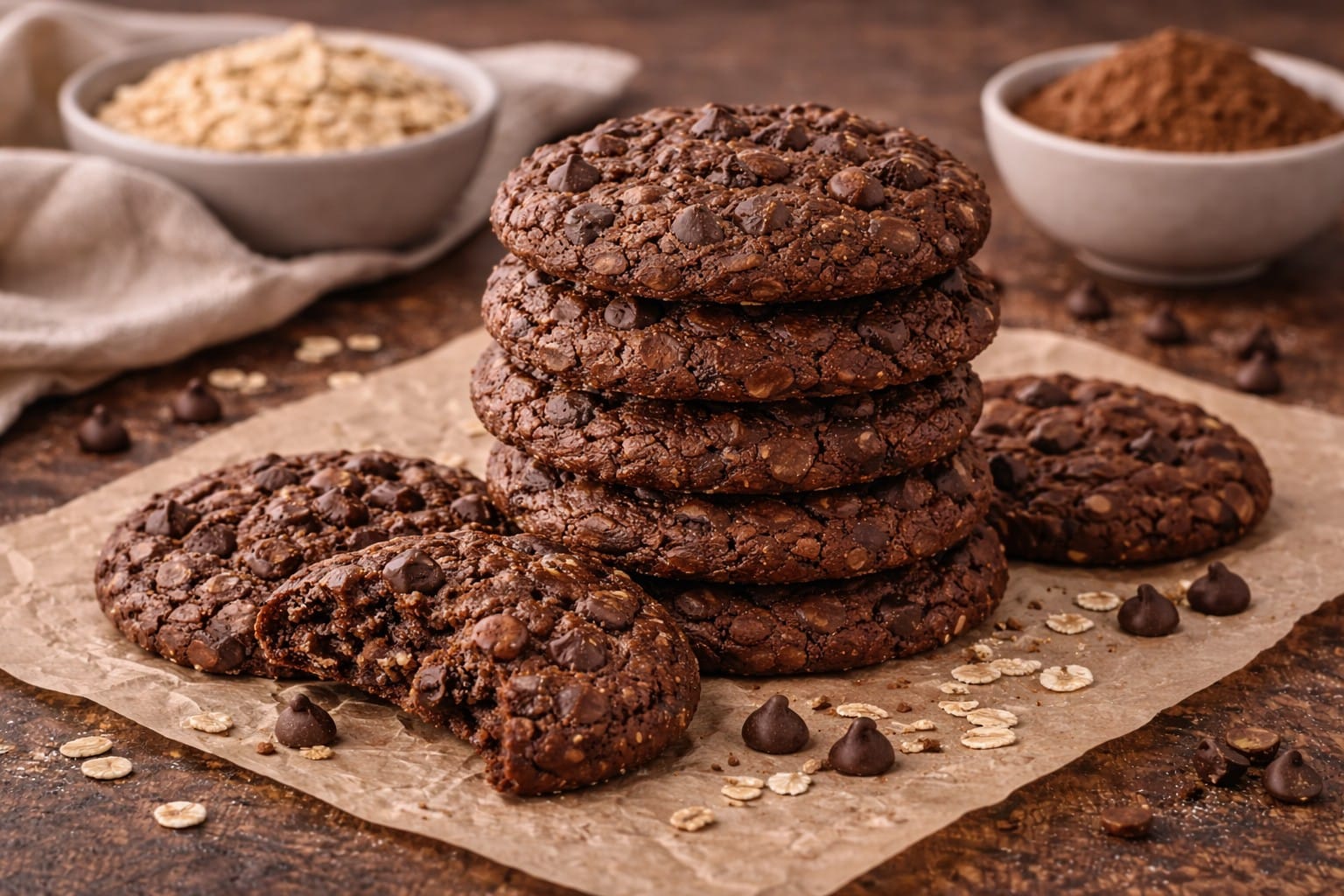 Oats Cocoa Cookies That Are Chewy, Chocolatey, and Easy to Make