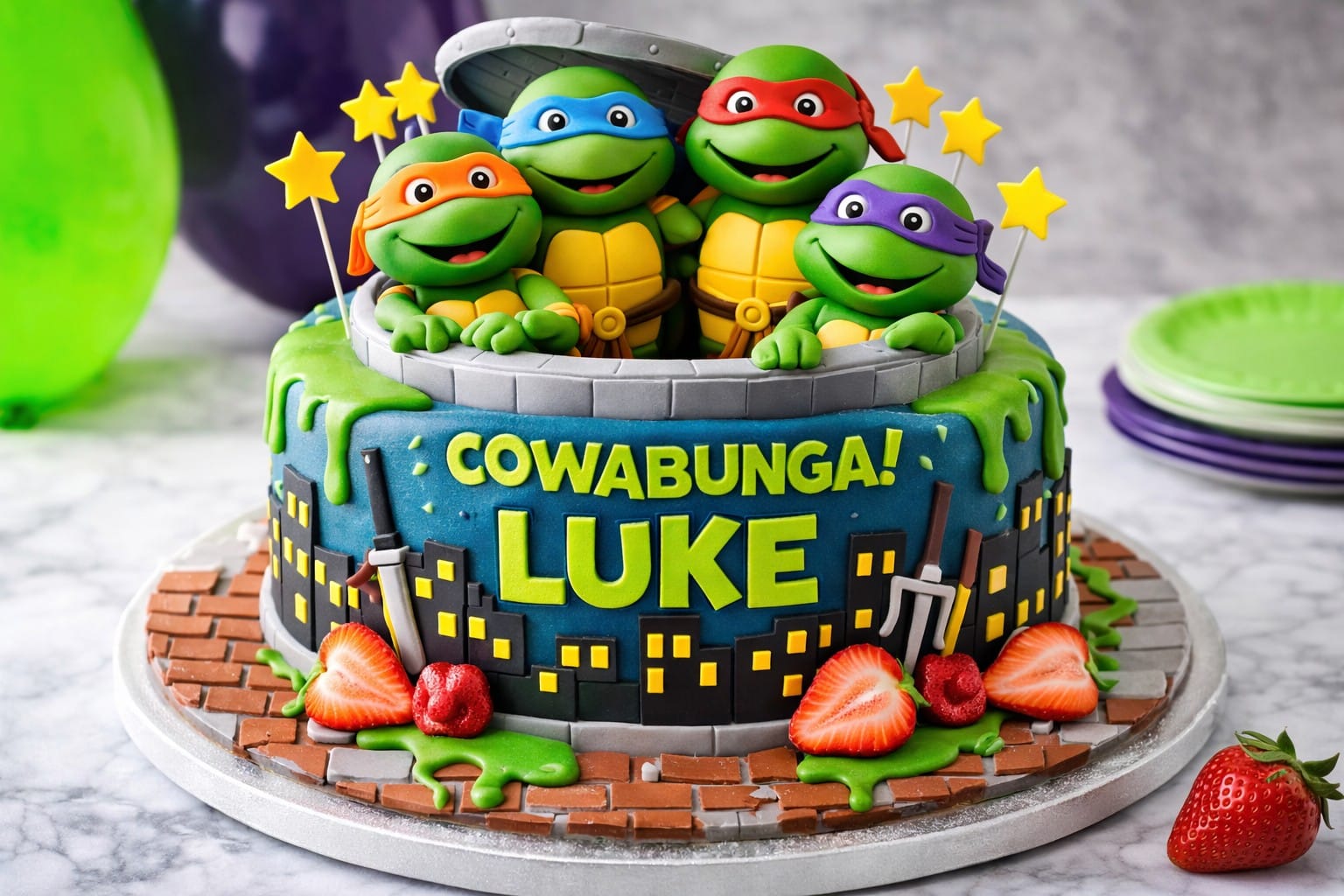teenage mutant ninja turtles cake