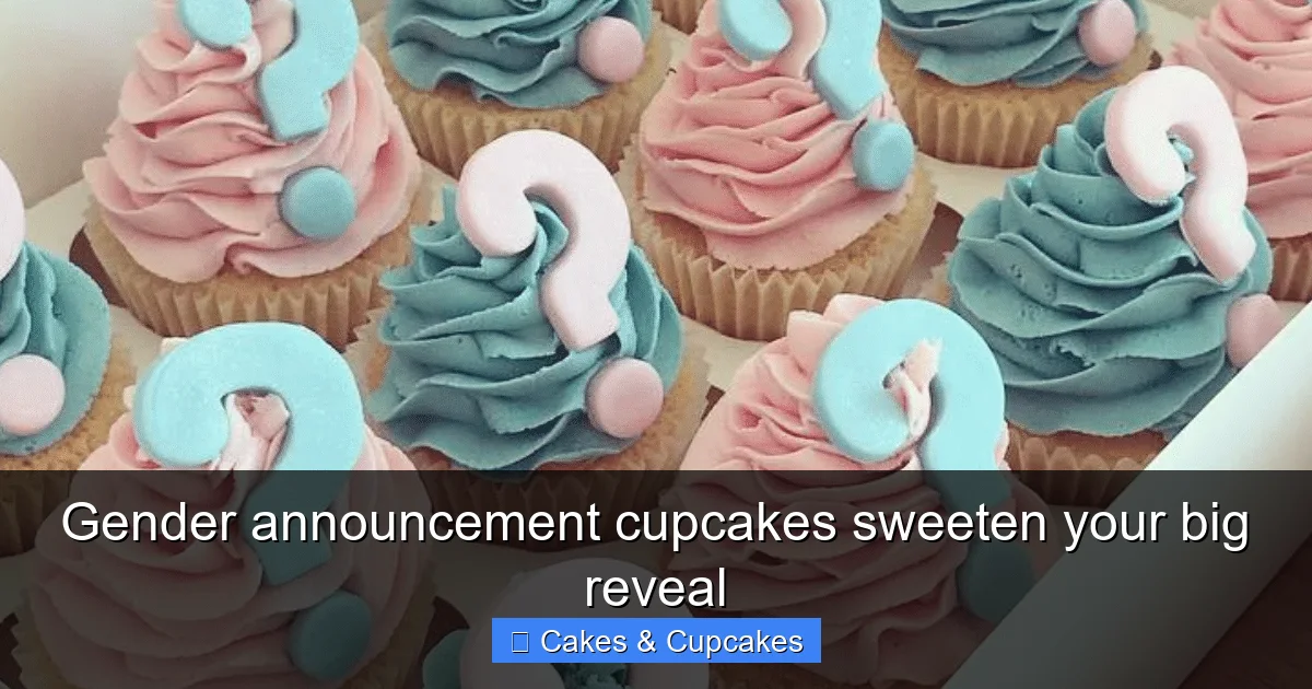 Gender announcement cupcakes sweeten your big reveal