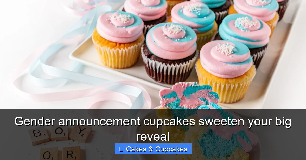 Gender announcement cupcakes sweeten your big reveal