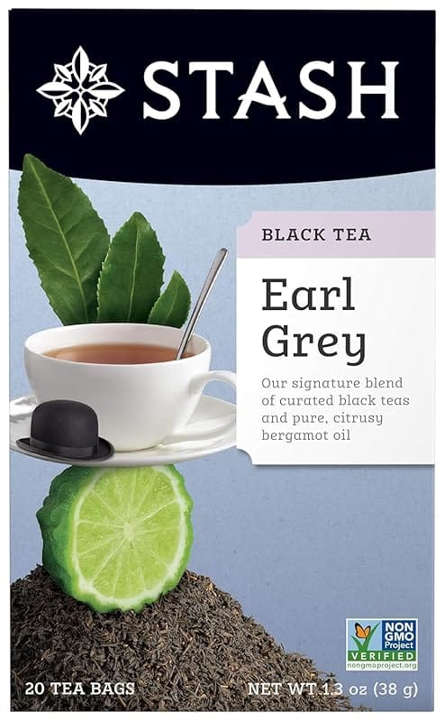 Stash Earl Grey Black Tea, Classic Flavor, 20 Tea Bags