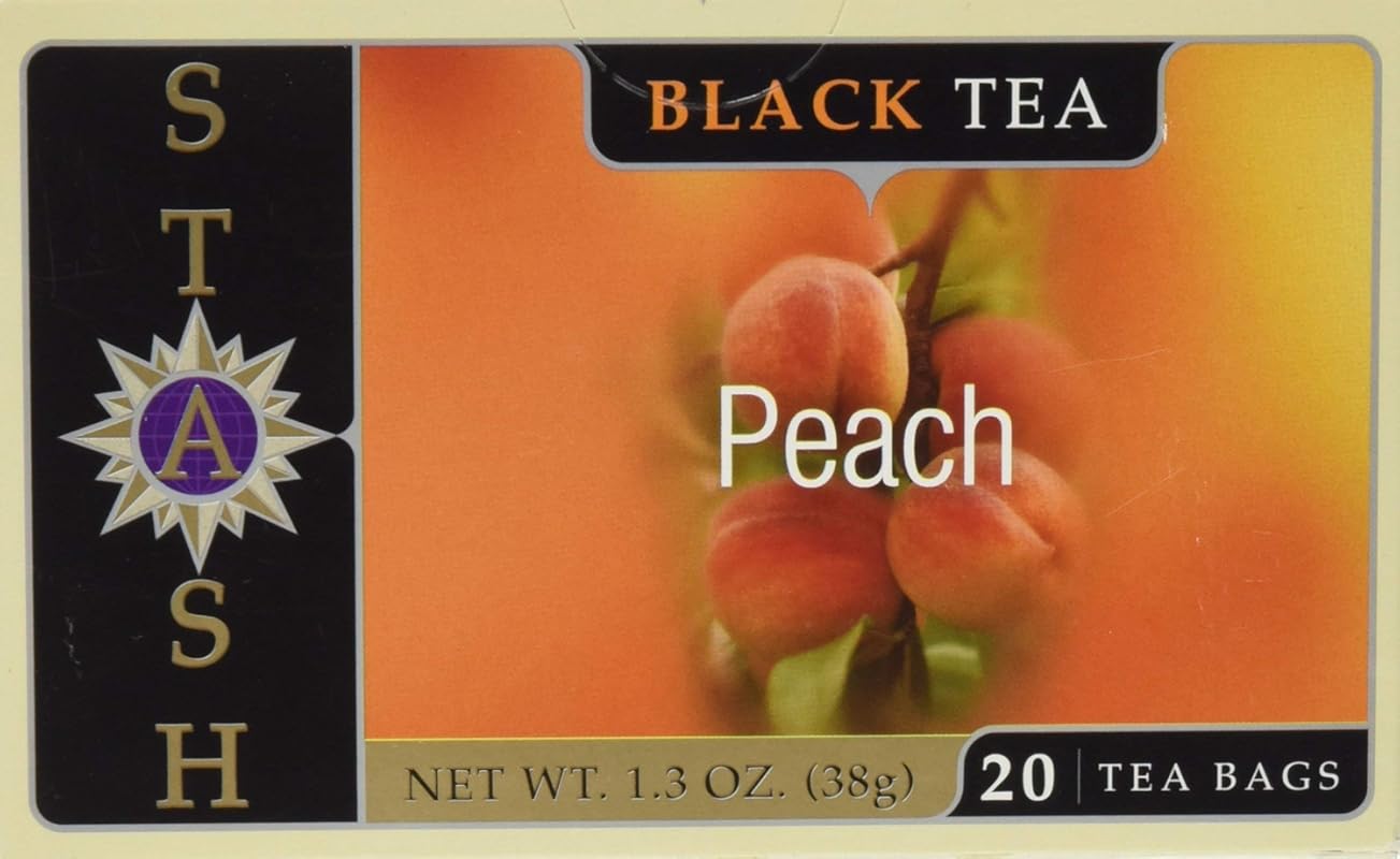 Stash Tea Black Tea with Peach Flavor, 20 Count