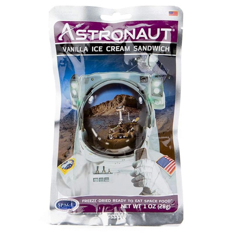 Astronaut Foods NASA Space Vanilla Freeze-Dried Ice Cream Sandwich, 1 