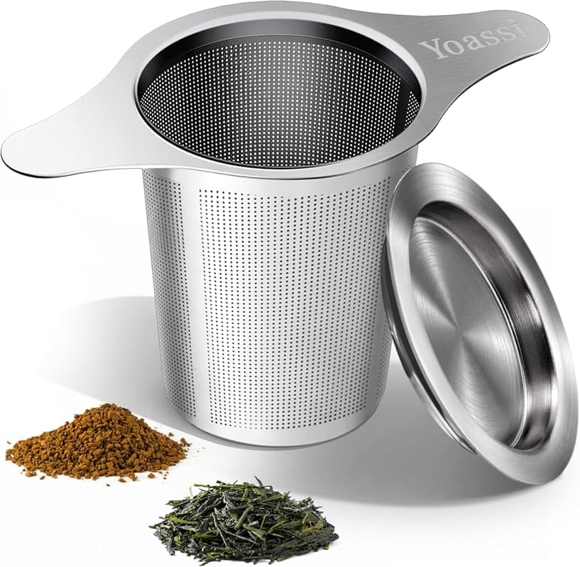 18/8 Stainless Steel Large Capacity Tea Infuser Mesh Strainer with Dou