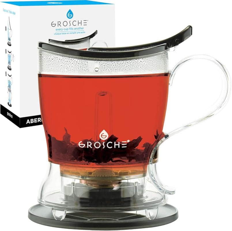 GROSCHE Aberdeen Teapot & Smart Tea Maker – BPA-Free, Drip-Free Brewin