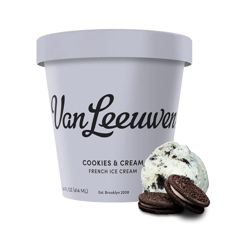 Van Leeuwen Premium Cookies & Cream French Ice Cream, 14 oz