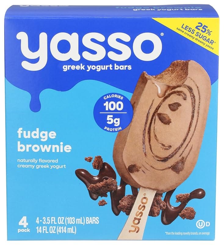 YASSO Fudge Brownie Frozen Greek Yogurt Bars, 14 fl oz