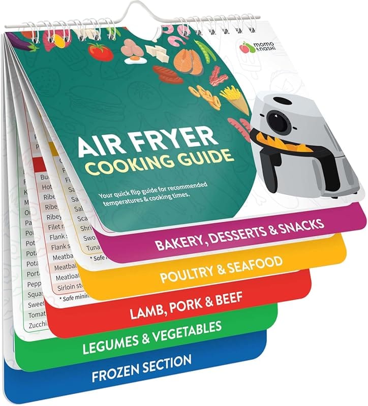 Air Fryer Cheat Sheet Magnets Cooking Guide Booklet Kitchen Gifts Gadg