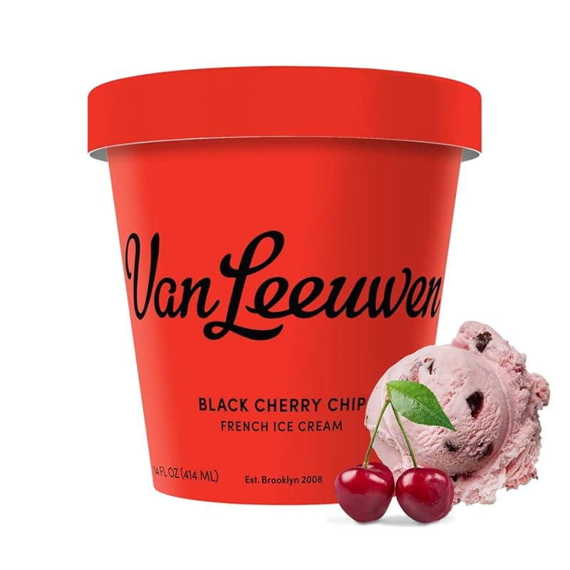 Van Leeuwen Black Cherry Chip Ice Cream, 14 oz