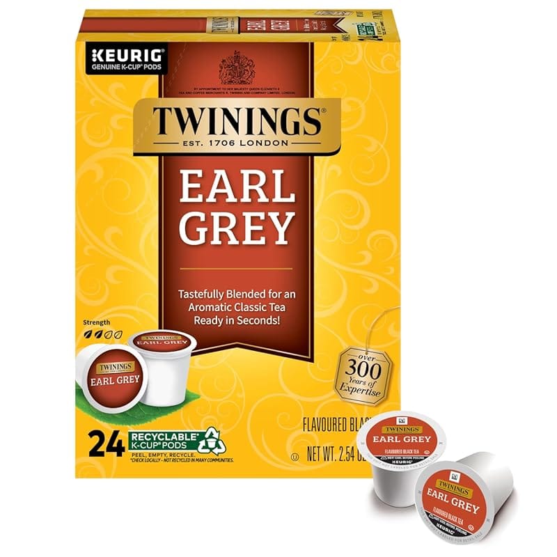 Twinings Earl Grey Tea K-Cup Pods for Keurig, 24 Count, Classic Bold F
