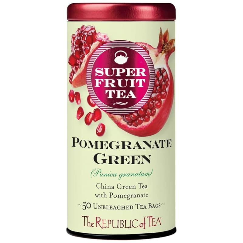 Pomegranate Green SuperFruit Tea by Republic, 50 Gluten-Free Bags, Ant