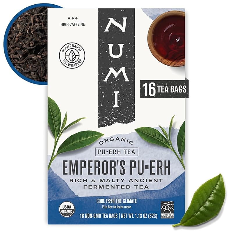 Numi Organic Emperor's Pu-erh Tea – Aged Fermented Yunnan Black Tea –
