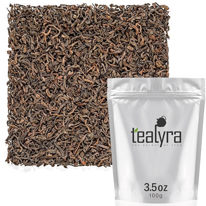 Tealyra 35-Year Golden Royal Pu-erh Ripe Tea – Rare Guangxi Aged Loose