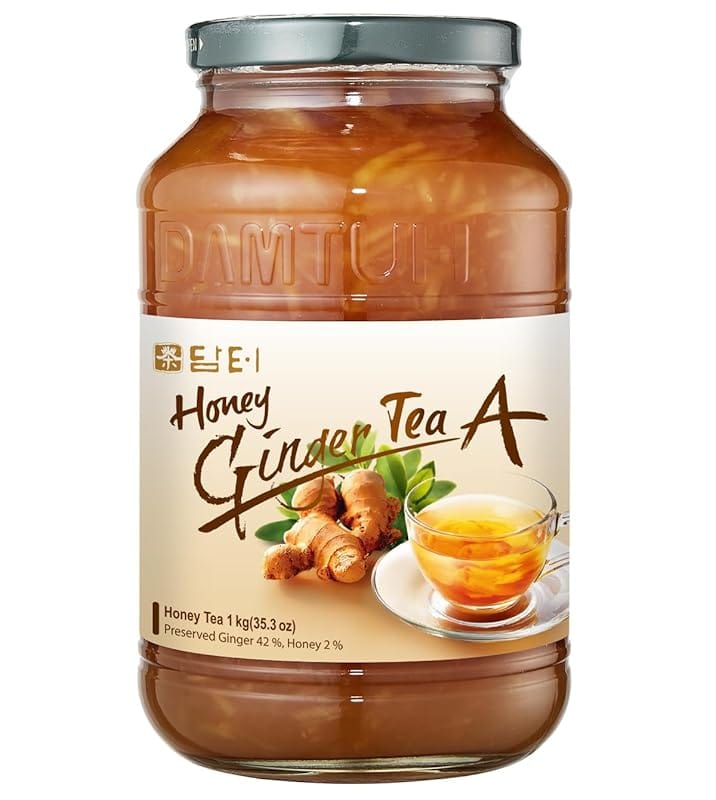 Damtuh Korean Honey Ginger Tea in Large 2.2 lb Jar, Ginger Preserve-St