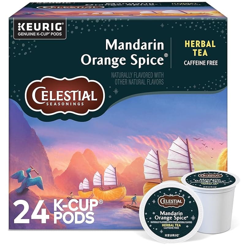 Celestial Seasonings Mandarin Orange Spice Herbal Tea Keurig K-Cup Pod