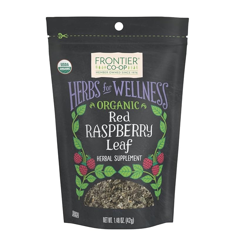 Frontier Co-op Organic Cut & Sifted Red Raspberry Leaf, 1.48 oz, Caffe
