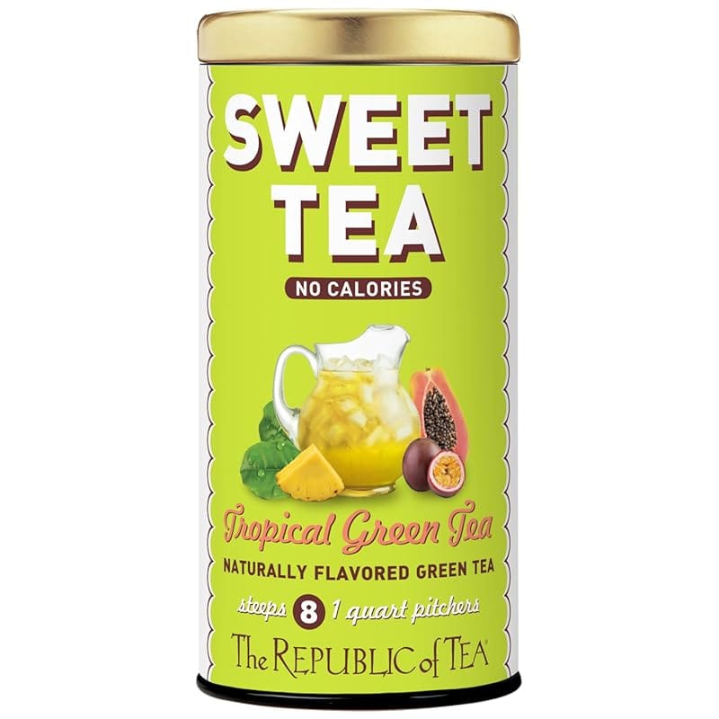 The Republic of Tea Sweet Iced Tropical Green Tea, Naturally Caffeinat
