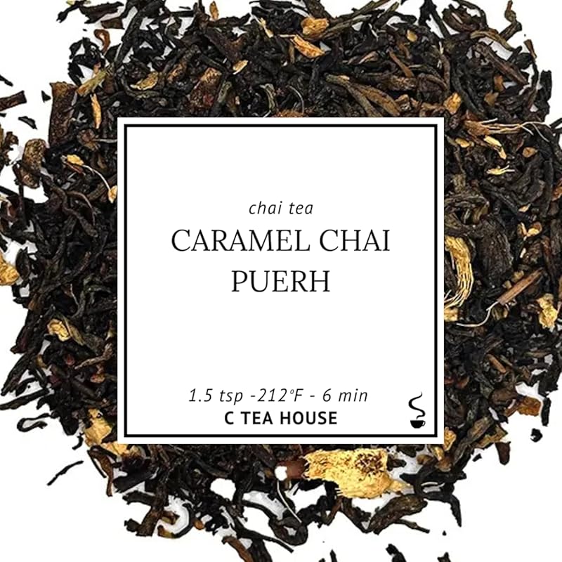 C Tea House Caramel Chai Pu-erh Loose Leaf Blend – Medium Caffeine wit